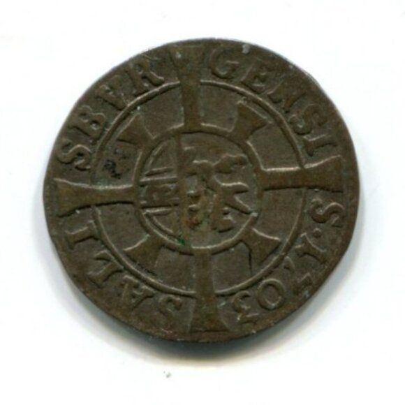 1703 Salzburg 1 Kreuzer Coin (b702) - Picture 2 of 2